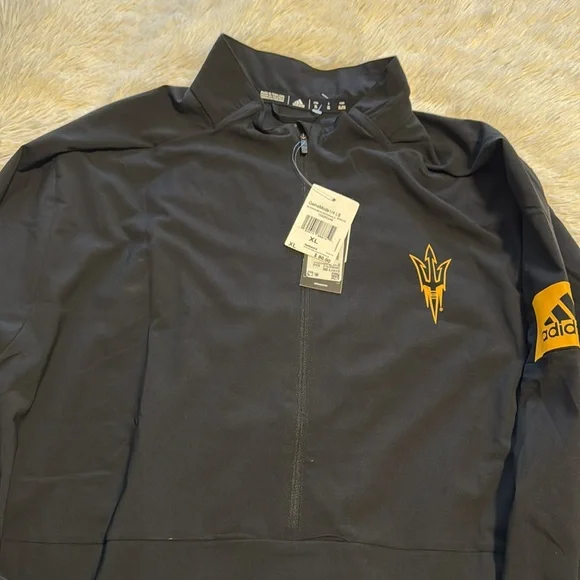 Adidas Arizona State GameMode Windbreaker Jacket Black 1/2 Zip XL NWT - Picture 3 of 13